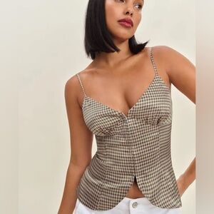 Reformation Lumi Silk Top SIZE 2
